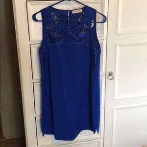 Royal blue mini dress